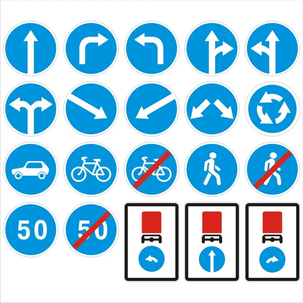 stock vector Signs on traffic