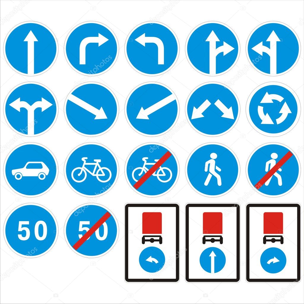 Signs on traffic