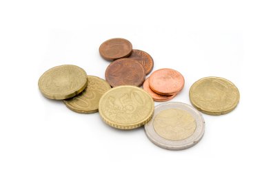 Euro coins clipart