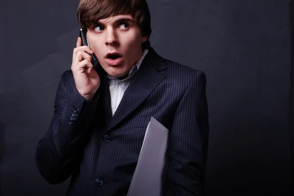 Man talking on phone — Stock Photo, Image