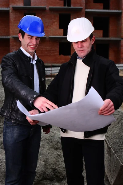 Image of two workers standing — Stock Photo, Image