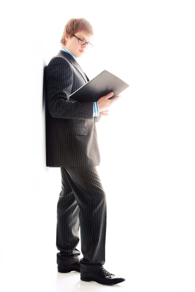 Businessman on isolated background — Stock Photo, Image