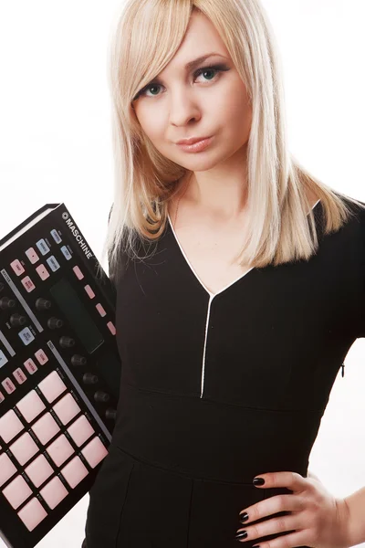 Dívka make-up a dlouhé blond vlasy — Stock fotografie