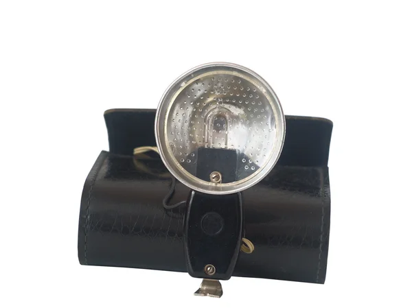 Antica torcia elettrica per una fotocamera — Foto Stock