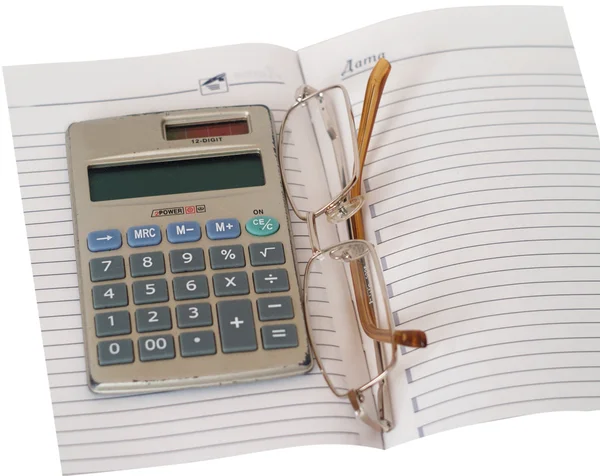 Organizer, calculator, points — Stock Photo, Image