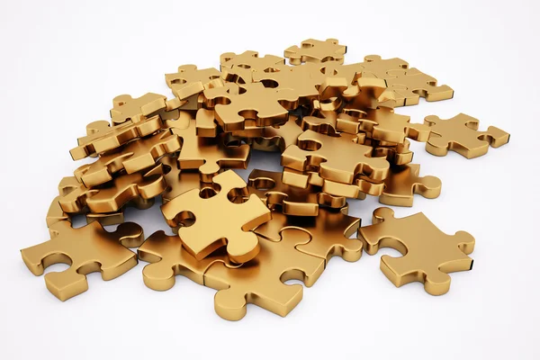 Puzzle dourado — Fotografia de Stock
