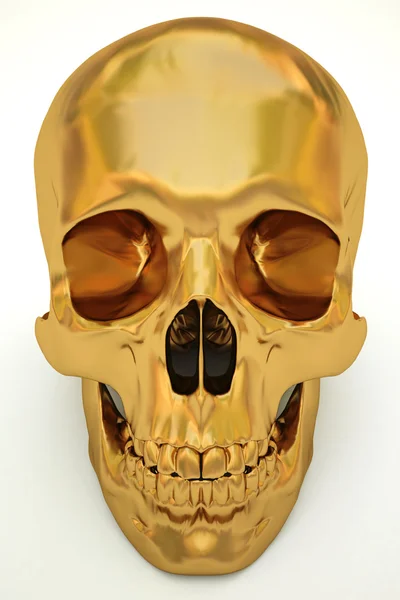 황금 해골 — 스톡 사진