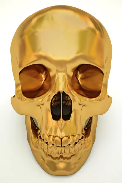 Goldener Totenkopf — Stockfoto