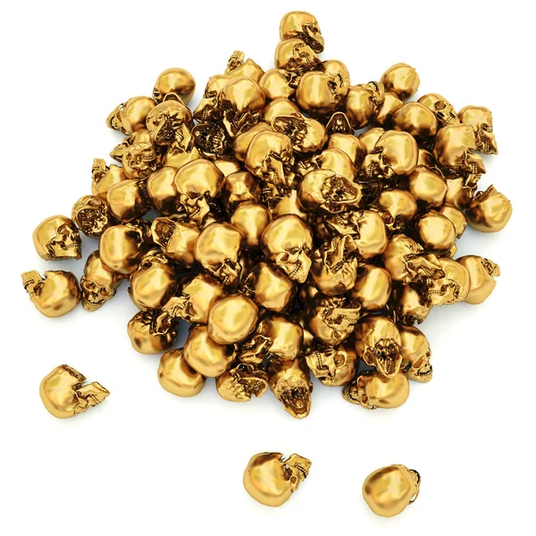 Golden skull — Stock Photo, Image