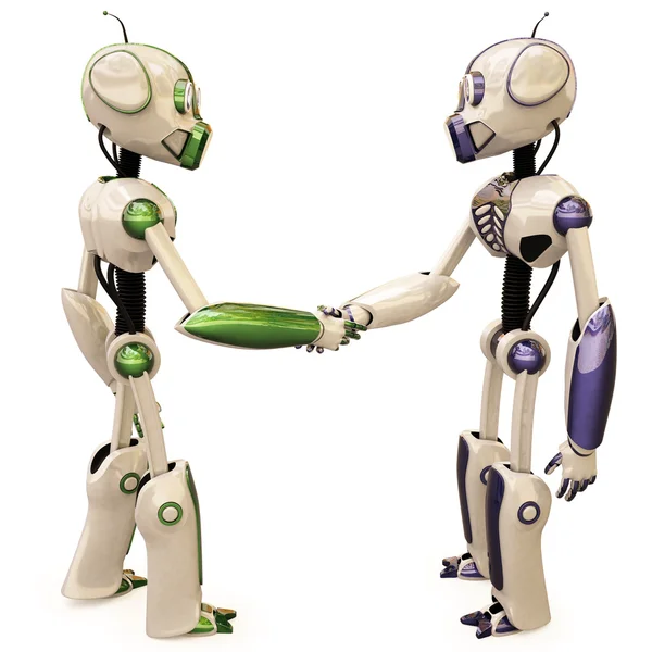 Dois robôs — Fotografia de Stock