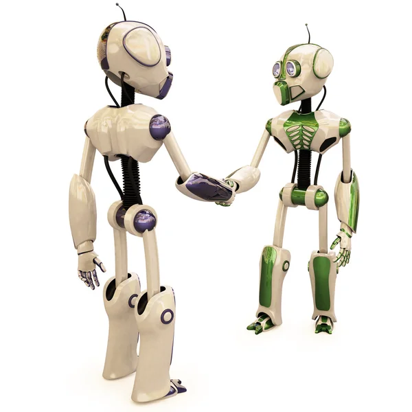 Dois robôs — Fotografia de Stock