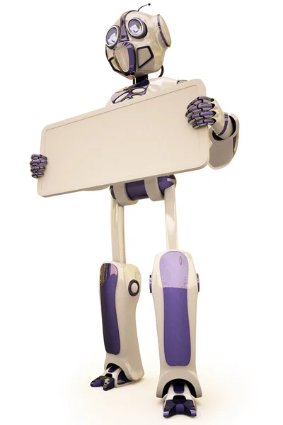 Рекламный щит робота — стоковое фото