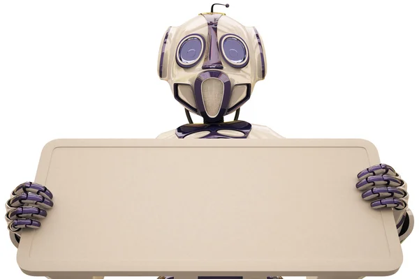 Рекламный щит робота — стоковое фото