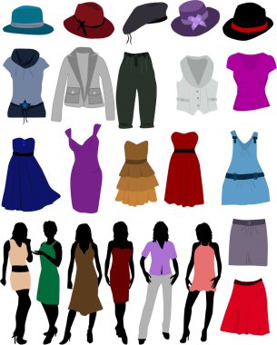 Clothes for women clipart