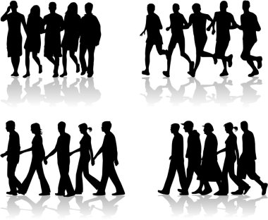 Walking - vector work 1 clipart