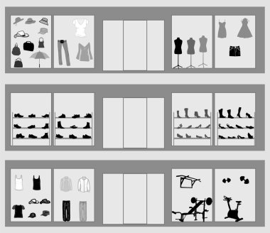 Shop windows clipart