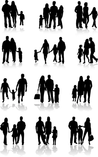 Vektor des familiären Miteinanders — Stockvektor