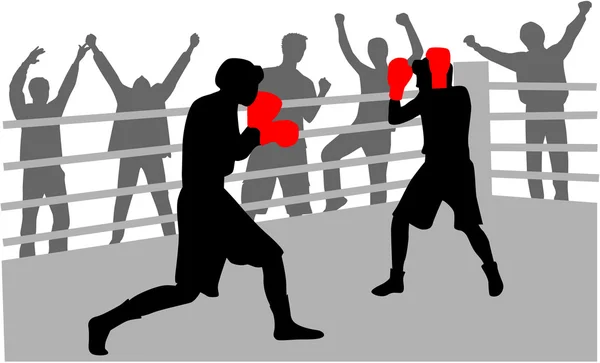 Lucha en el ring — Vector de stock