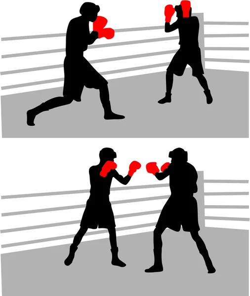 拳击战斗 — 图库矢量图片