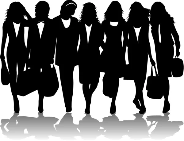 Zakupy kobiet wektor — Wektor stockowy