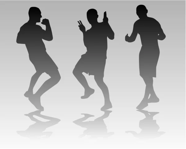 Hombres bailando — Archivo Imágenes Vectoriales