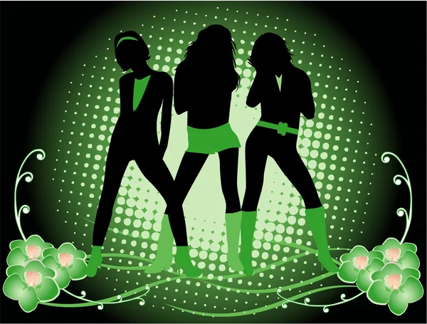 Party peoples , vector background — Stock Vector