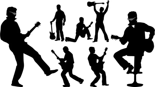 Guitare joueur 2, illustration vectorielle — Image vectorielle