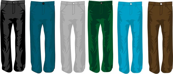 Pantalones color, ilustración, trabajo de vecor — Vector de stock