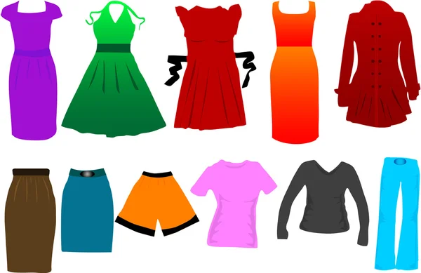 Μόδα γυναίκες φόρεμα διάνυσμα — Διανυσματικό Αρχείο