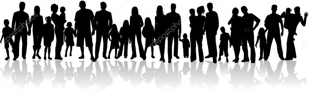 Download Vector silhouette - family — Stock Vector © pablonis #2054095