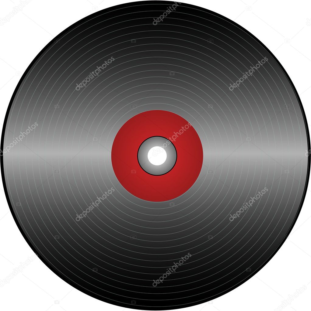 Vinyl record in vector