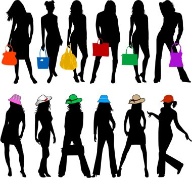 Fashionable woman clipart