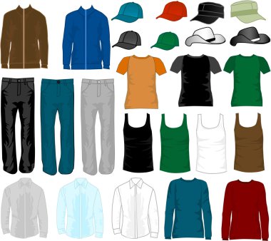 Shopping - fashion men's clipart