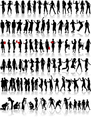 Big collection of silhouette clipart