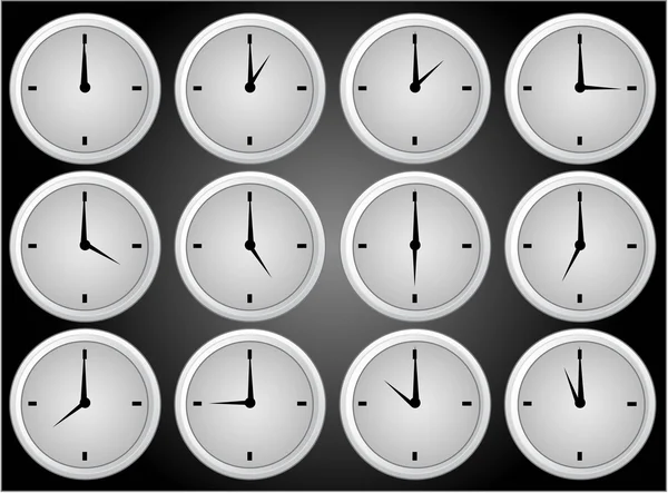 Icone dell'orologio — Vettoriale Stock