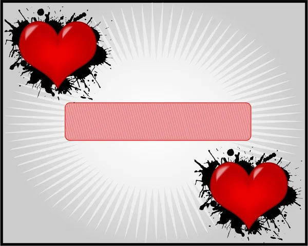 Valentines Day - frame with hearts — Stock Vector