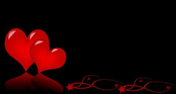 День Святого Валентина - рамка с сердцами — стоковый вектор