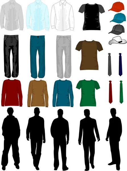 Мужчины одеваются — стоковый вектор