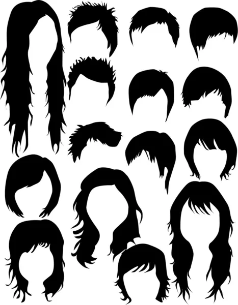 Hair - dress (women and men) — Stock Vector