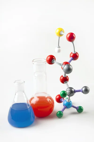 Flasks and Atoms — Stock Photo, Image