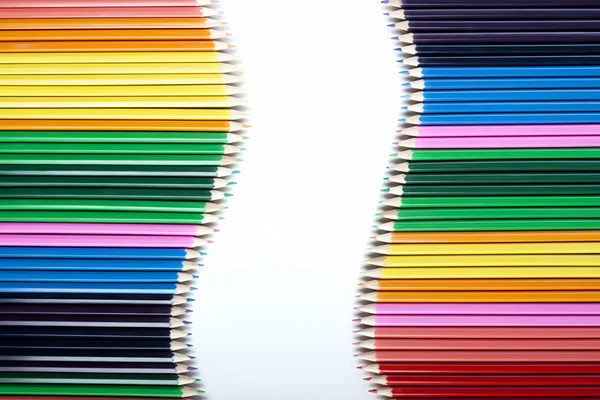 Цветные волны карандашей — стоковое фото