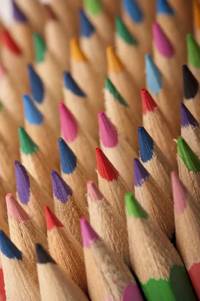 彩色的铅笔 backgorund — 图库照片