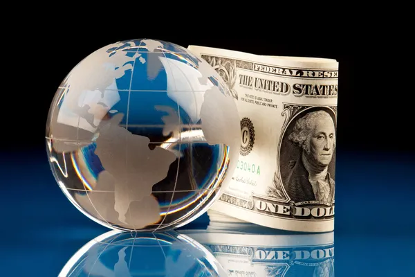 Wereld en geld — Stockfoto