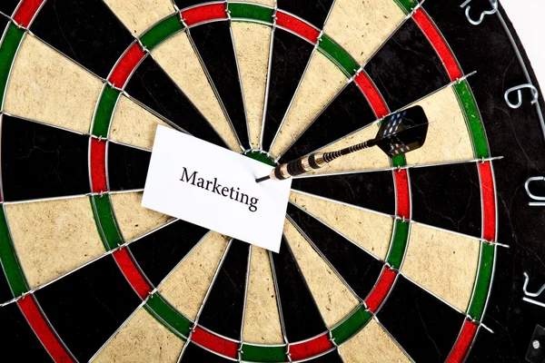 stock image Marketing on Dartboard