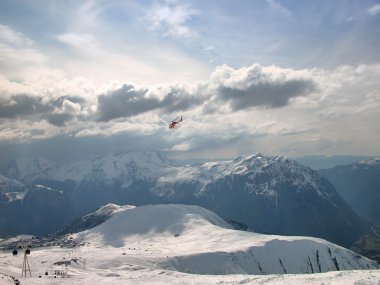 Winter in the Alps. clipart