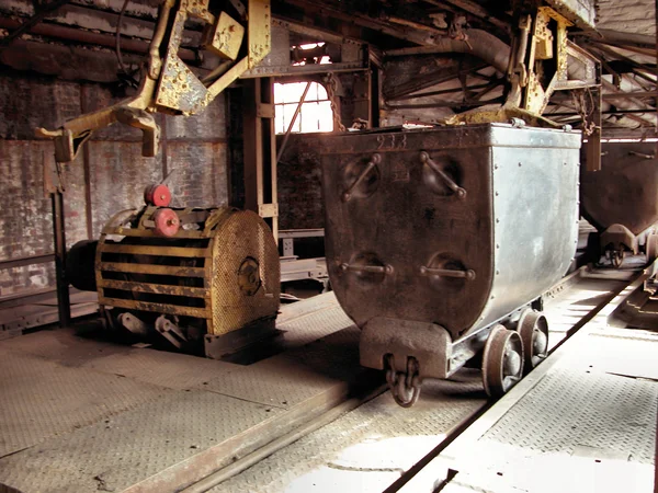 Uhlí důlní vozík — Stock fotografie