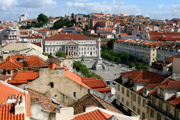 Widok placu lisboa, Portugalia — Zdjęcie stockowe