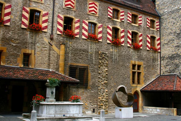 stock image Square on Neuchatel castle, Switzeland