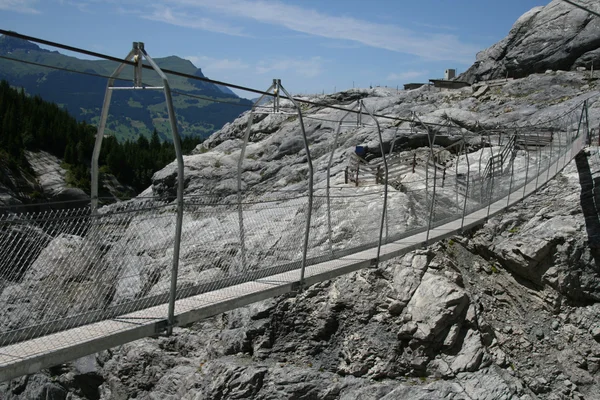 stock image The bridge upper Grindelwald Glacier