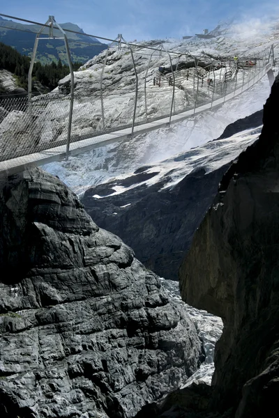 A ponte superior Grindelwald Glaciar — Fotografia de Stock